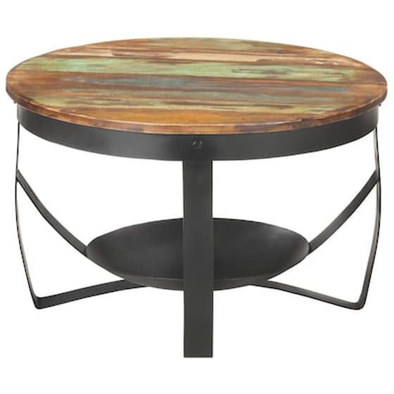 Τραπεζάκι Σαλονιού Vidaxl από Μασίφ Ανακυκλωμένο Ξύλο 68x43cm - Καφέ image 2