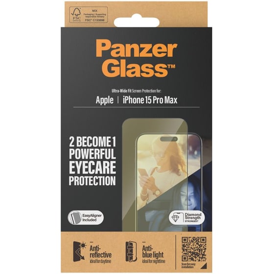 Προστατευτικό οθόνης Apple iPhone 15 Pro Max - PanzerGlass Eyecare Screen Protection Screen Ultra-Wide Fit image 2