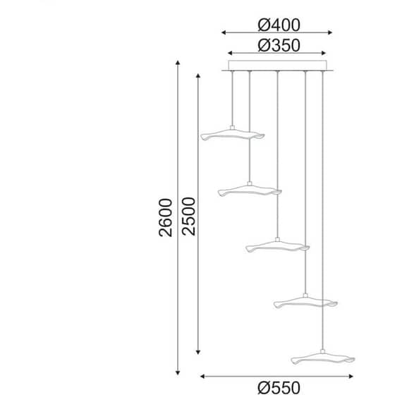 Φωτιστικό Οροφής Led Aca Ninfea Zm34ledp55br Μεταλλικό/Ακρυλικό - Διάφανο/Λευκό image 3