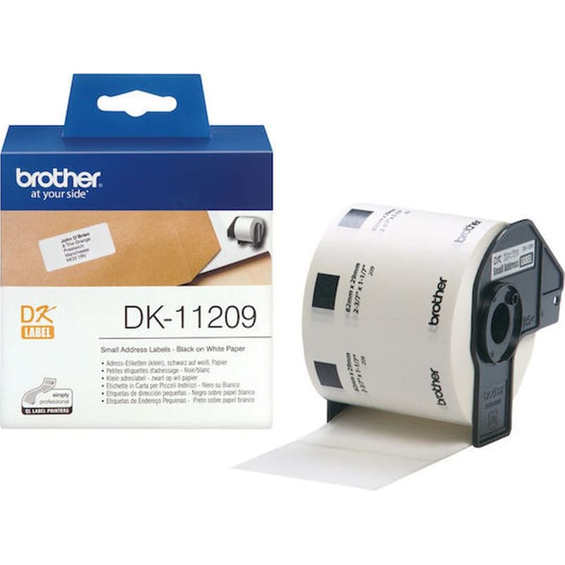 Αυτοκόλλητες Ετικέτες Ρολό Brother DK-11209 Small 29x62mm - Λευκό