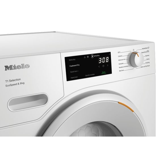 MIELE TSC643WP EcoSpeed 8 kg A+++ με Αντλία Θερμότητας Λευκό Στεγνωτήριο Ρούχων image 2