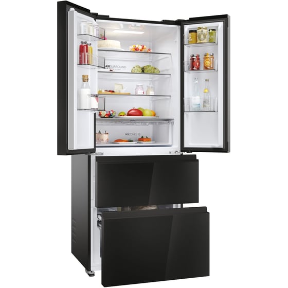 HAIER HFR3718ENGB Total No Frost 402 Lt Μαύρο Ψυγειοκαταψύκτης image 4