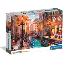 Παζλ Clementoni High Quality Collection Ηλιοβασίλεμα στη Βενετία - Compact Box (500 Κομμάτια)