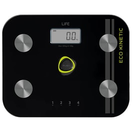 Ψηφιακή Ζυγαριά Σώματος Life LIFE ECO KINETIC με Λιπομετρητή Μαύρο