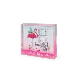 ΚΟΡΝΙΖΑ SMALL GLITTER FLAMINGO