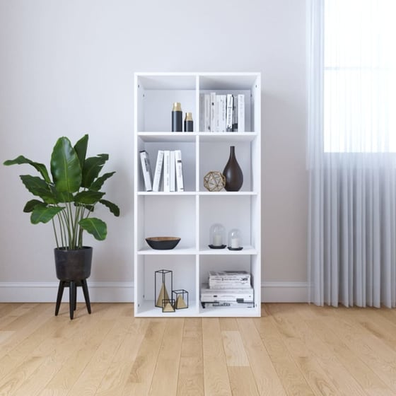 Βιβλιοθήκη VidaXL από Μοριοσανίδα 66x30x130 cm - Λευκό image 2