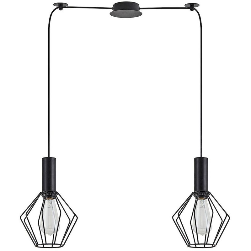 Φωτιστικό Οροφής Δίφωτο Homelighting 77-8529 Μεταλλικό - Μαύρο HOMELIGHTING