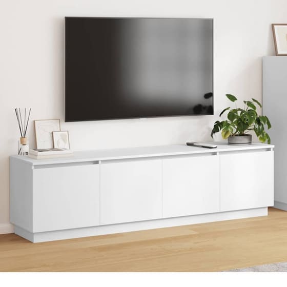 Έπιπλο Τηλεόρασης VidaXL με LED 180 x 38 x 49 cm - Λευκό image 2