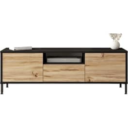 Έπιπλο Τηλεόρασης Mostra Μοριοσανίδα  140x35.5x46.4 cm - Mαύρο