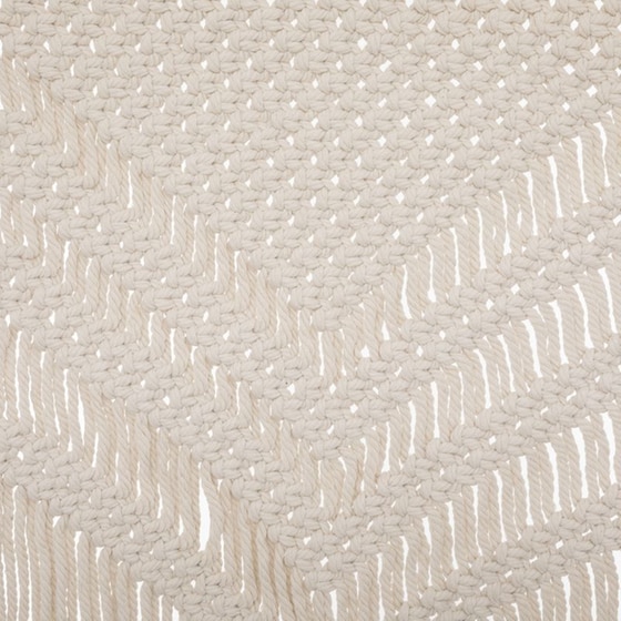 Διακοσμητικό Τοίχου Spitishop Macrame A-s 188042 Υφασμάτινο 110x110cm - Εκρού image 1