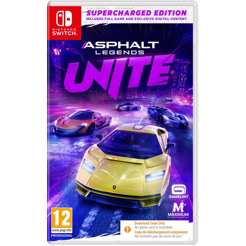 MAXIMUM GAMES Asphalt Legends Unite Supercharged Edition (Code in a Box) - Nintendo Switch