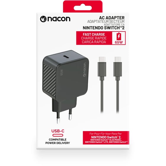 Nacon Nintendo Switch 2 AC Adapter 60W - Φορτιστής Nintendo Switch 2 image 3