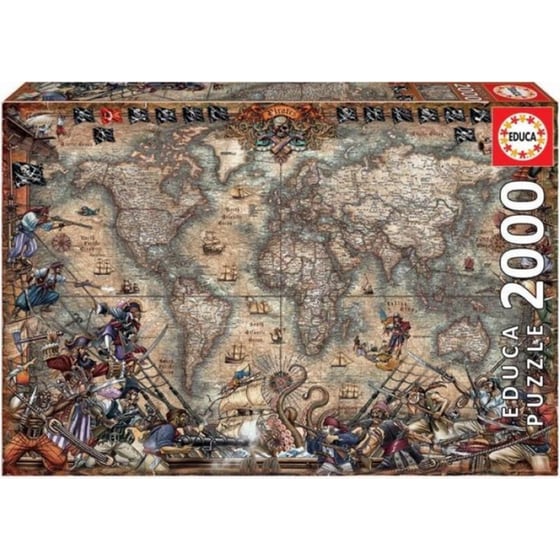 Παζλ Educa Pirates Map (2000 Κομμάτια) image 0