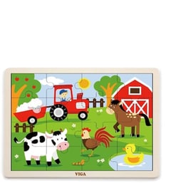 Παιδικό Παζλ Viga Ξύλινο Φάρμα (16 Κομμάτια)
