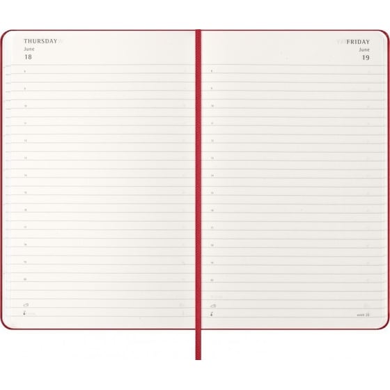 Ημερολόγιο Ημερήσιο Moleskine 2026 12Μ Large Scarlet Red Hard image 4