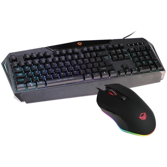 Meetion Mt-c510 Σετ Gaming Ενσύρματο Πληκτρολόγιο με RGB φωτισμό & Ποντίκι Μαύρο (US) image 0