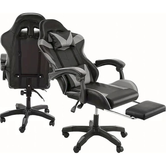 Καρέκλα Gaming/ Εργασίας Aria Trade RC-K-1970 - Μαύρη/ Γκρι image 1