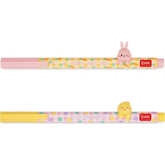 Σετ Στυλό Gel Legami Lovely Friends Hoppy Easter 2 Χρώματα 0.5mm image 0
