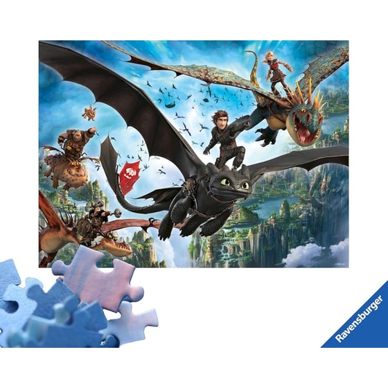 Παιδικό Παζλ Ravensburger Dreamworks: Dragons & Heroes (150XXL Κομμάτια) image 1