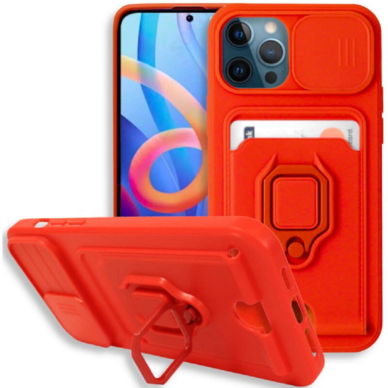 BODYCELL Θήκη Apple iPhone 12/12 Pro - Bodycell Multifunction - Κόκκινο