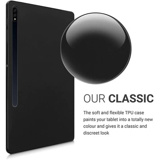 Θήκη Tablet Samsung Galaxy Tab S7 Plus - Kw Silicone - Black Matte image 3