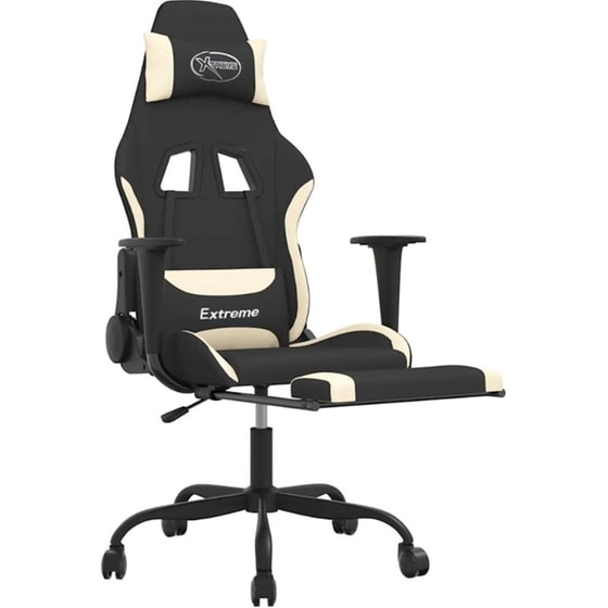 Καρέκλα Gaming VIDAXL 345480 με Υποπόδιο - Μαύρο image 2