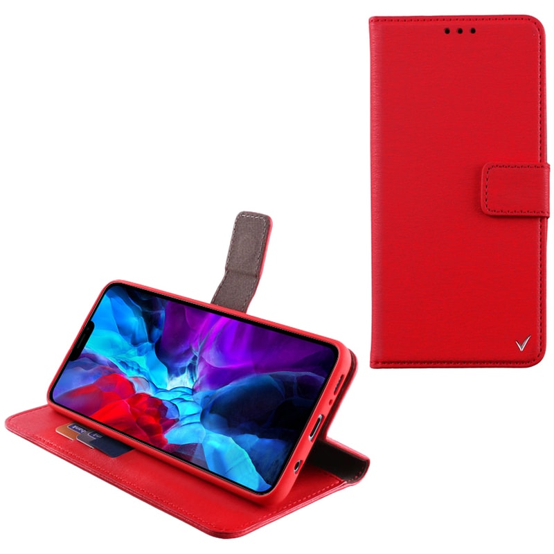 Θήκη Apple iPhone 12/iPhone 12 Pro - Volte-tel Allure Magnet Book Stand Clip - Red