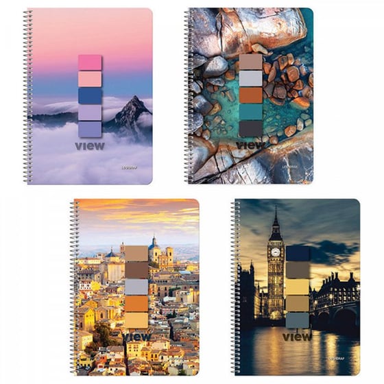 Τετράδιο Σπιράλ Wirelock Α4 2 Θεμάτων View 60 Φύλλων (1 Τεμάχιο) image 0