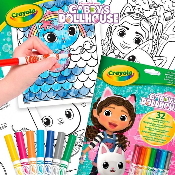 Βιβλίο Ζωγραφικής με Μαρκαδόρους Crayola Gabby's Dollhouse (32 Σελίδες, 7 Μαρκαδόροι) image 4
