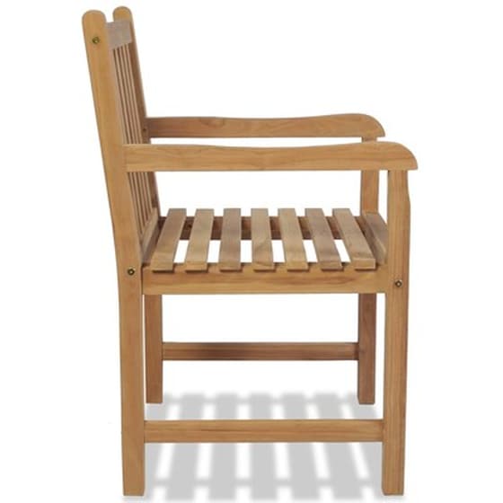 Καρέκλες Κήπου Vidaxl από Μασίφ Ξύλο Teak 2 Τεμ. 58x60x90cm - Καφέ image 4