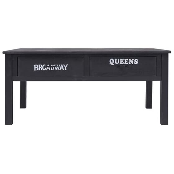 Τραπεζάκι Σαλονιού VidaXL από Ξύλο 100x50x45cm - Μαύρο image 4