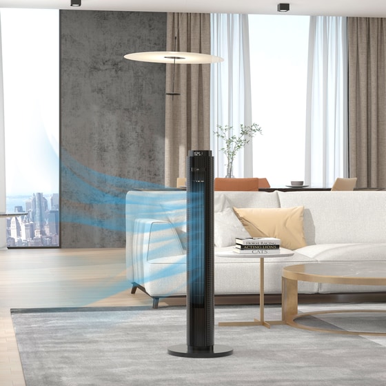 HOMCOM 45W 96cm Ανεμιστήρας Πύργος με Τηλεχειριστήριο image 2