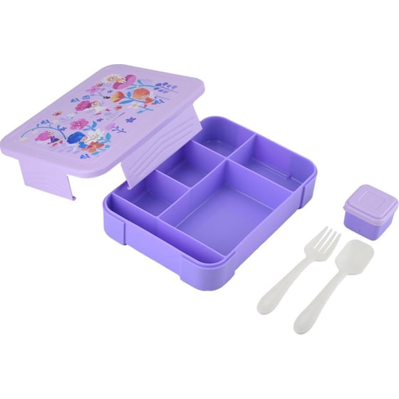 Φαγητοδοχείο με Κουτάλι, Πιρούνι, Μαχαίρι και Μικρό Δοχείο για Σως Estia Home Art Save the Aegean Fairy Tales 1330 ml image 1