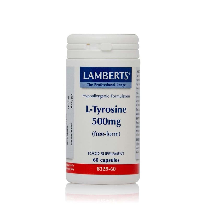 LAMBERTS Αμινοξύ Lamberts L-tyrosine 500mg - 60 κάψουλες