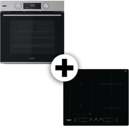 WHIRLPOOL OMSK58HU1SX & WLB5860AL 71 Lt Inox Εντοιχιζόμενος Σετ Φούρνος και Εστία