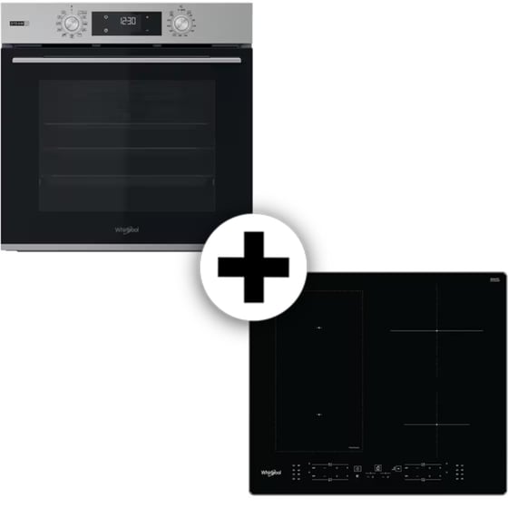 WHIRLPOOL OMSK58HU1SX & WLB5860AL 71 Lt Inox Εντοιχιζόμενος Σετ Φούρνος και Εστία image 0