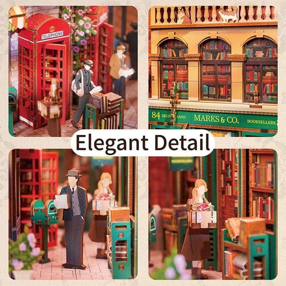 DIY 3D Puzzle Book Nook Kit Βιβλιοστάτης - 84 Charing Cross Road image 2