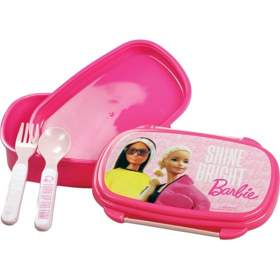 Φαγητοδοχείο με Κουτάλι και Πιρούνι Gim Barbie 500 ml image 1