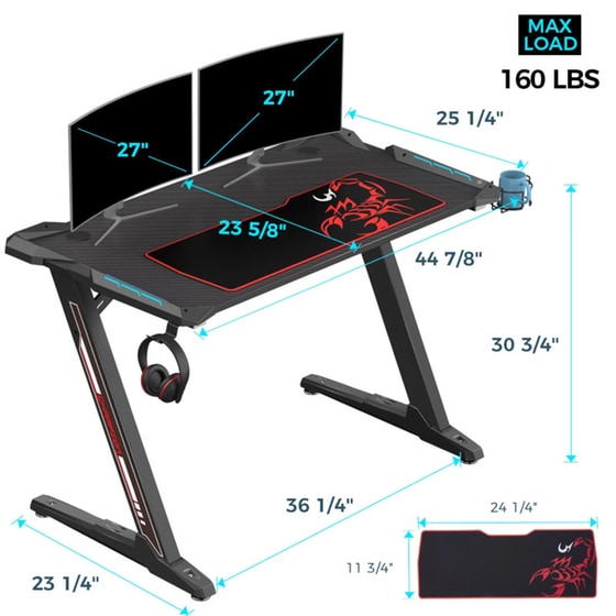 Gaming Γραφείο Eureka Ergonomic Erk Edk Z1s V3 image 2