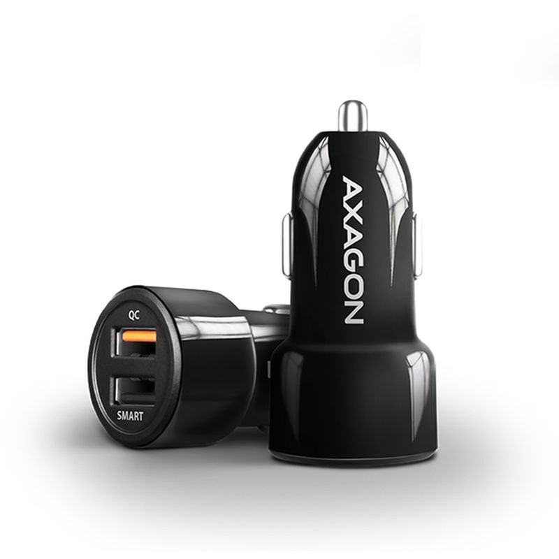 Φορτιστής Αυτοκινήτου Axagon PWC-QC5 2x USB-A 31.5 W - Μαύρο
