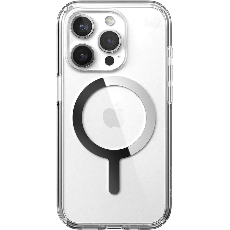 Θήκη Apple iPhone 15 Pro - Speck Presidio Perfect-Clear MagSafe - Clear/Chrome