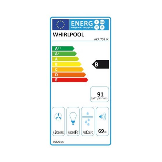 WHIRLPOOL AKR 759/1 IX Inox Απορροφητήρας Καμινάδα Τζάκι image 3