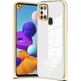 Θήκη Samsung Galaxy A21s - Bodycell Gold Plated - White