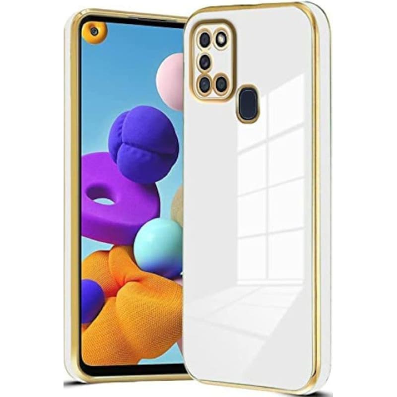 BODYCELL Θήκη Samsung Galaxy A21s - Bodycell Gold Plated - White