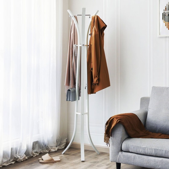 Καλόγερος Songmics Rcr01w Μεταλλικός 50x50x176 cm - Λευκό image 1