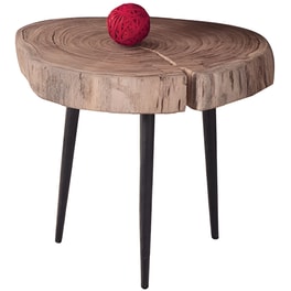 Τραπεζάκι Σαλονιού 24Mall από Ξύλο Ακακίας C11085 33x32x30cm - Καφέ