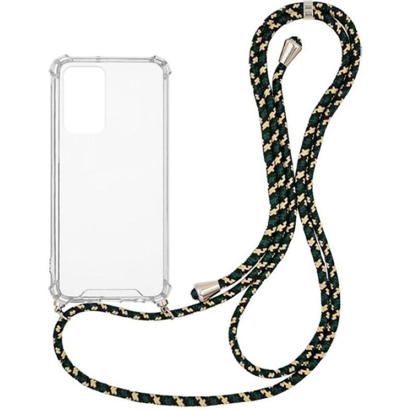 Θήκη Xiaomi Redmi Note 11S - Sonique Armor Clear Με Κορδόνι - Πράσινο