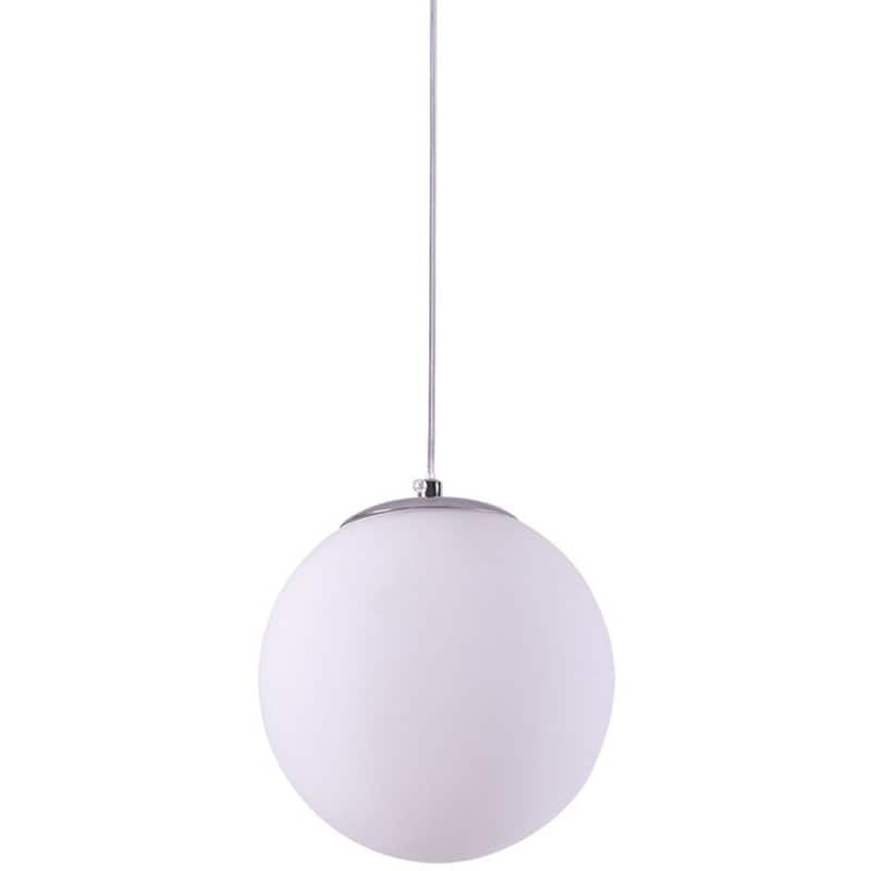 HOMELIGHTING Φωτιστικό Οροφής Μονόφωτο Homelighting Alessia Μεταλλικό/Γυάλινο 40x40x40-120 cm - Λευκό