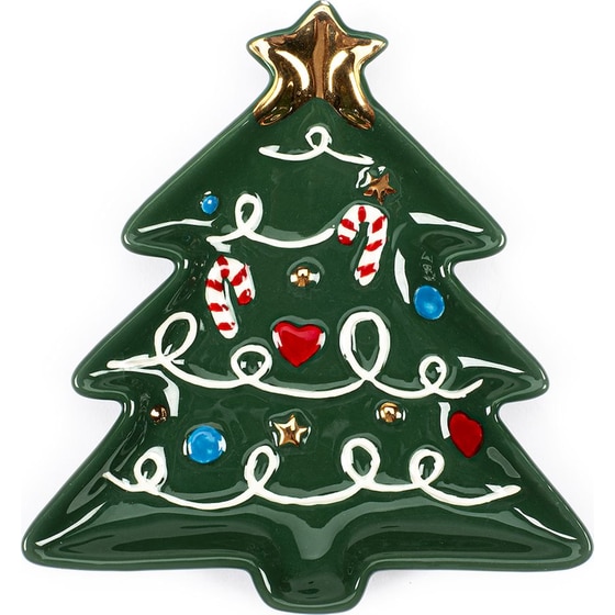 Tri-Coastal Design Δίσκος Κεραμικός Xmas Tree image 0