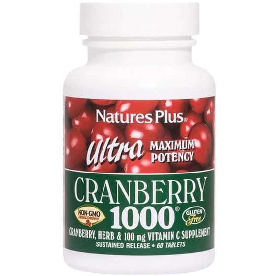 Συμπλήρωμα Διατροφής Natures Plus Ultra Cranberry 1000mg - 60 ταμπλέτες image 0